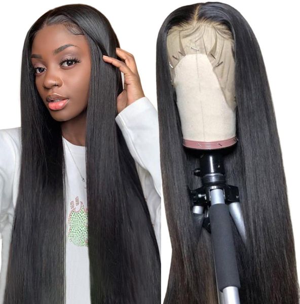 

lace front wig straight lace front human hair wigs peruvian for black women 13x5 deep part lace wig remy hair5398307, Black;brown