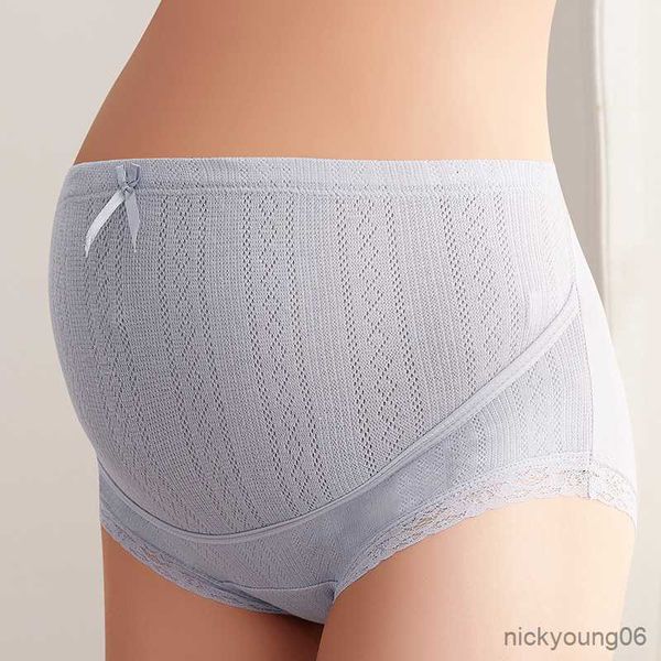 

maternity intimates 3 colors plus size cotton pregnant shorts high waist briefs adjustable underwear panties for pregnancy women clothing, White