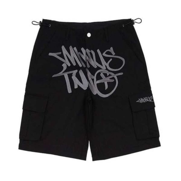 

shorts minus two cargo mens summer casual loose harajuku hip hop punk rock gothic basketball track streetwear 2hqdh, White;black