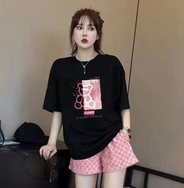 

women's tracksuits 2023 summer new fashion casual sports style women's set short sleeve shorts women's two piece set, Gray