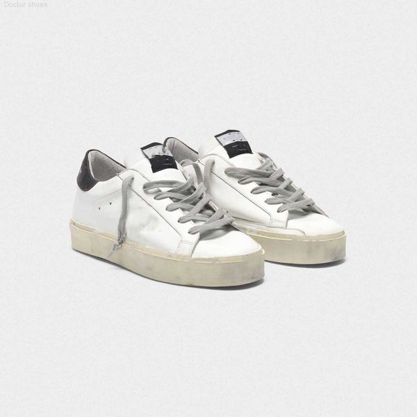 

couples casual shoes designer luxury versionhi star sneakers with and heel tab in metallic silveritalian retro handmade genuine leather smal, Black