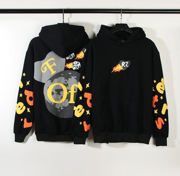 

rz vintage hoodies for men women sweatshirts hooded flame heart designer hoodie long sleeve coat, Black