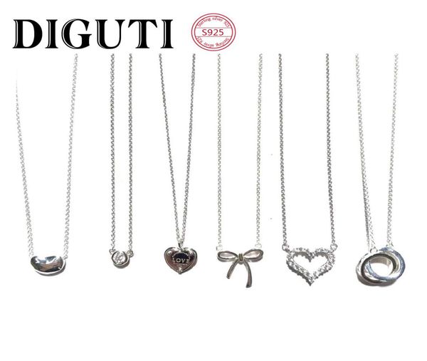 

s925 sterling silver pendant jewelry high-end craftsmanship, must-have for ladies party,with official logo blue heart necklace wholesale1632