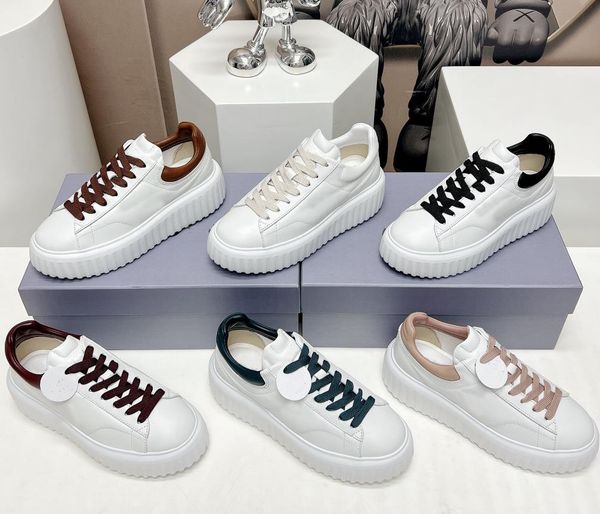 

h-stripes sneakers women men designer casual shoes luxury leather calfskin platform sporty sneaker leisure rebel sneakers size 35-45, Black