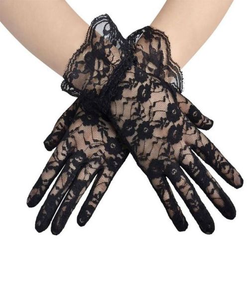 

new party dressy gloves women lace gloves paragraph wedding gloves mittens accessories full finger girls5684219, White