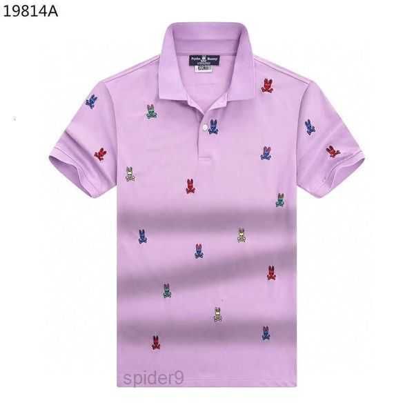 

psycho bunny polo shirt t 23 new fashion brand cartoon skull rabbit full screen embroidered men's casual pearl cotton versatile 1 l6co, White;black