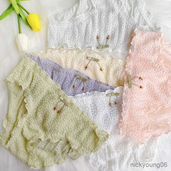 

maternity intimates women's underwear girls briefs mid waist solid comfortable underpant with bow cute lingerie, White