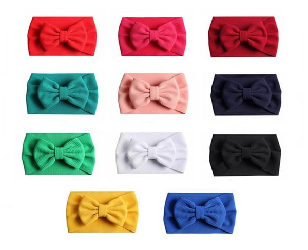 

girls soft solid elastic hair band width kids diy bow headband newborn babies headwraps turban girls headwear kids po props3454272, Slivery;white