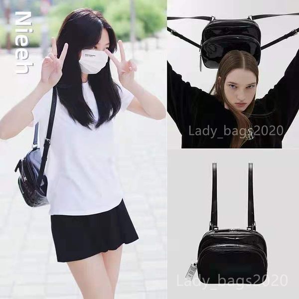 

nieeh bag designer backpack genuine patent leather backpacks luxury womens fashion casual zipper women small shoulder back pack style black