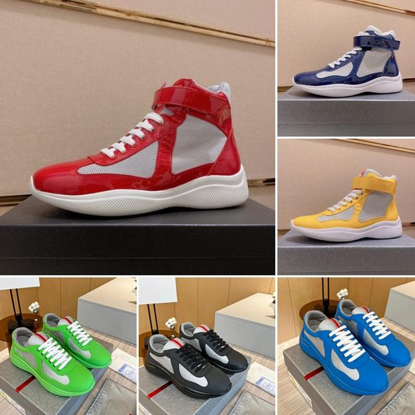 

perfect americas cup sneakers designer men casual shoes quality nylon suede sneaker fashion sport classic shoe size 38-45, Black