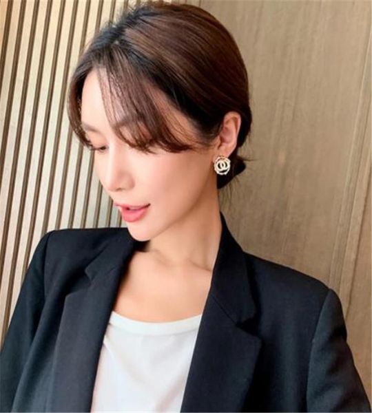 

crystal drop earrings luxury shining gold silver color round rhinestone dangle earrings for women wedding party jewelry6375837