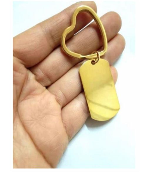 

personalized mirror polish stainless steel keychain pendant blank bar for engrave keychains luggage decoration key ring diy thanks8969989, Silver