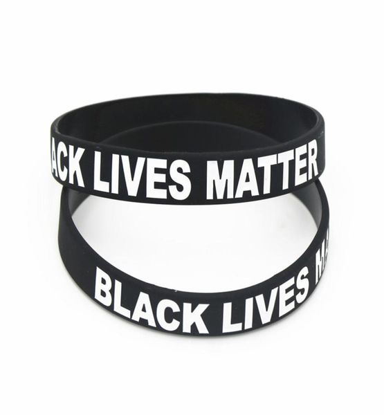 

black lives matter bracelet bangles for men women black silicone rubber wristband cne fast 4308959