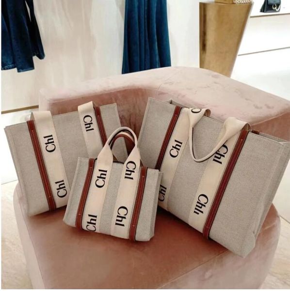 

women handbags woody tote shopping bag handbag canvas fashion linen large beach bags luxury designer travel crossbody shoulder wallet purses