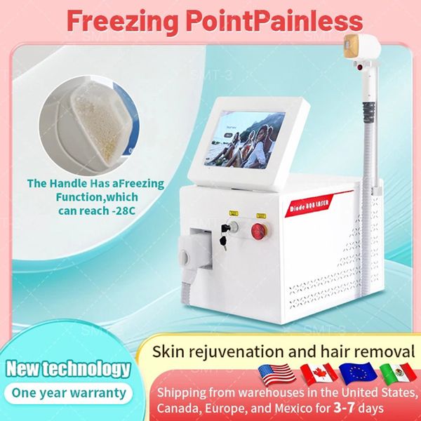 

new summer ice platinum permanent hair removal machine 808nm diode laser ice hair removal wholesale price, Black