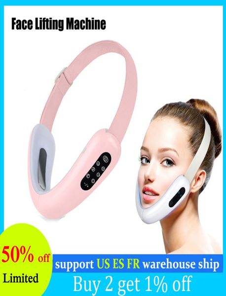 

v shape face lifting double chin reduce massager led pon therapy microcurrent facial lift slimming machine skin care device5792103