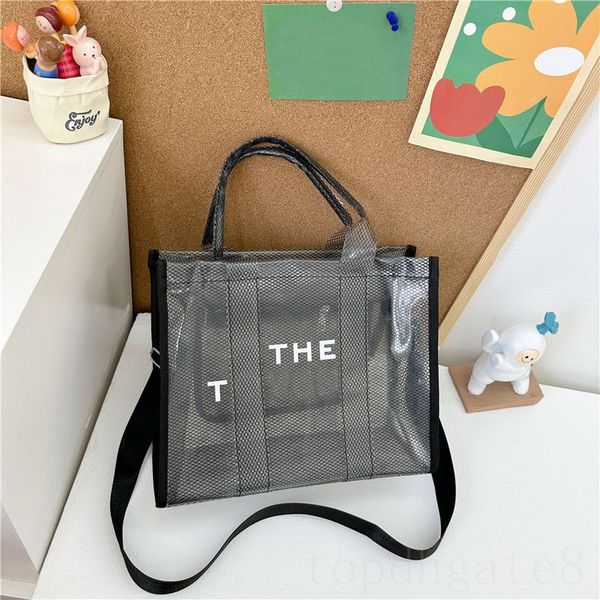 

beach tote bag pvc luxurys handbag for ladies pink green multicolour sac luxe with wide shoulder strap soft smooth shoulder bags vintage pop