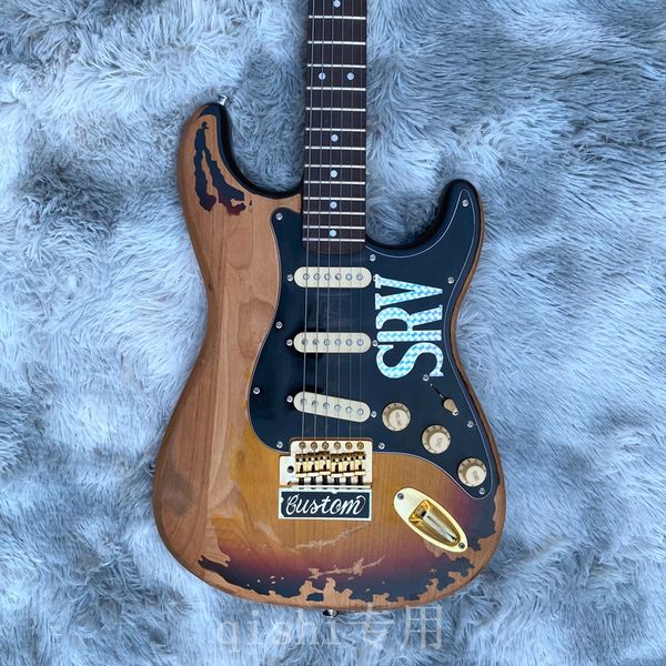 

custom shop ltd masterbuilt srv stevie alder body signature style ray vaughan heavy relic st tribute electric guitar alder body vintage sunb