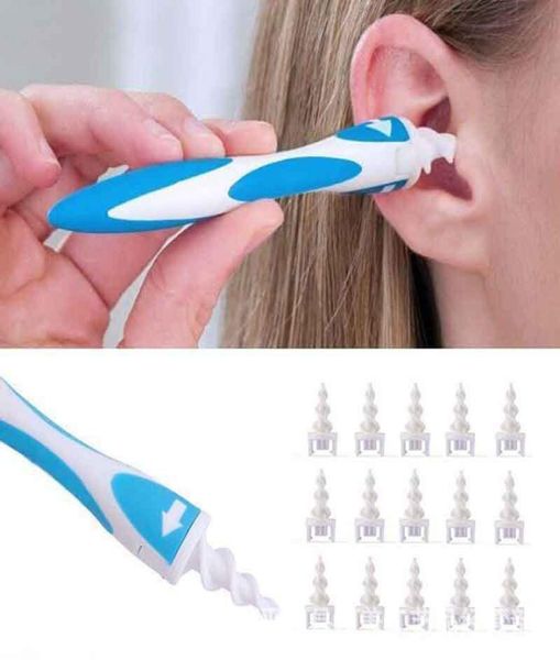 

ear cleaner 16 replacement tips earpick easy remover spiral earwax cleaner health hearing aid ear care tools9271903