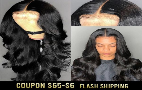 

360 full lace frontal wig pre plucked body wave brazilian human hair wigs hd remy lace front human hair wigs for black women4640953, Black;brown