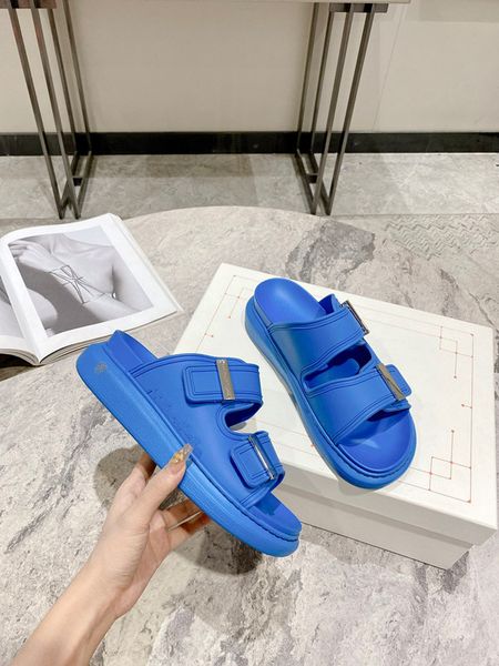 

designer slides sandals women fashion platform embroidered letter canvas slippers chunky sandal 0601, Black