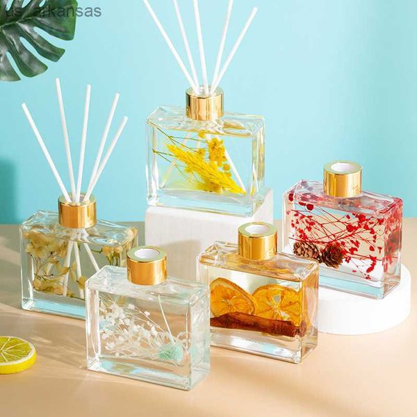 

3 bottles reed diffuser 100 ml square bottle flower fragrance durable lady's reed diffuser aromatherapy l aroma