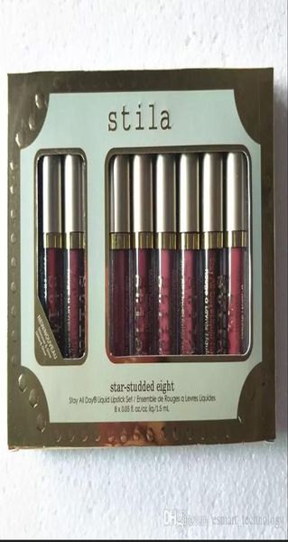 

stila 6pcs 8pcs lip gloss listick set liquid eyeshadow lipgloss set1876295