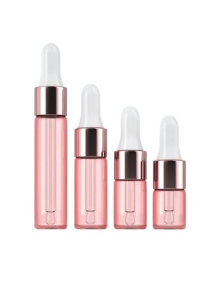 

1235ml glass essential oil dropper bottles rose gold reagent drop eye liquid pipette bottle2683998