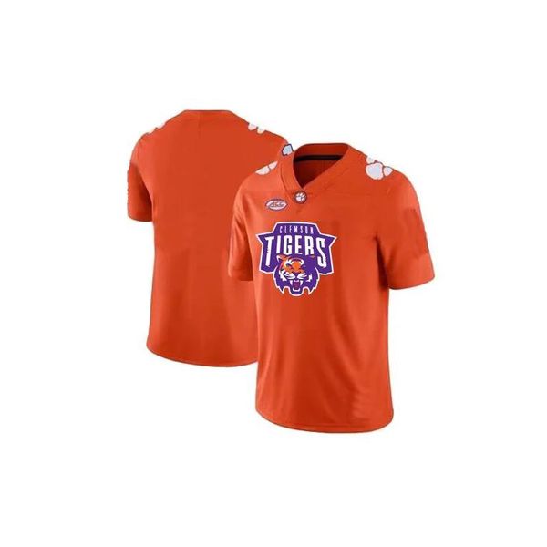 

customize clemson tigers t-shirt custom men college white orange purple jersey size american football wear stitched jerseys, Black