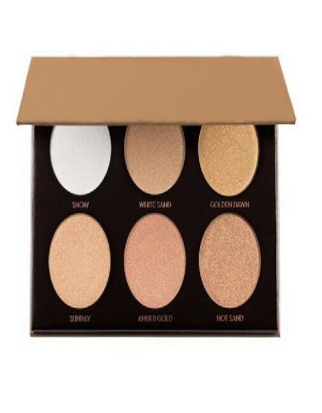

epacket new makeup gold box 6 color bronzers highlighter powder makeup kit9945774