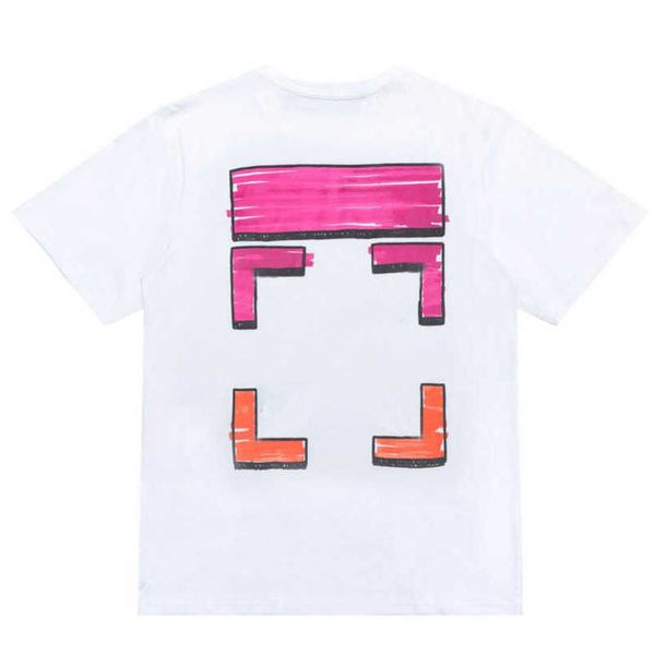 

fashion luxury men's t shirts brand white black t-shirts back arrow x printd women tshirts summer hip hop short sleeve tees couples sp