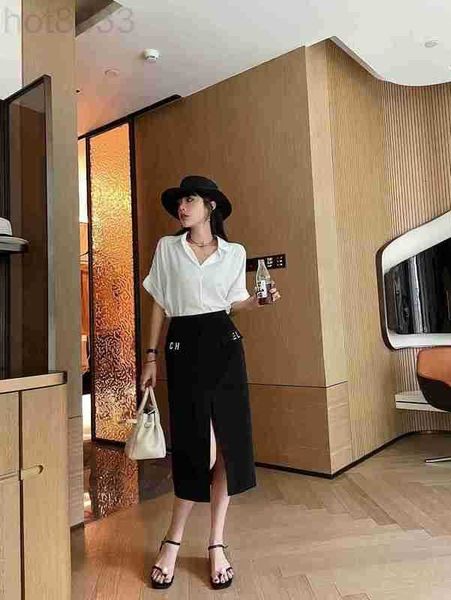 

skirts designer high waist half skirt women's split ave5, Black