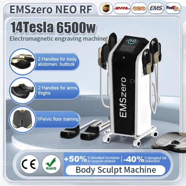 

14 tesla neo dls-emslim slimming machine 6500w 4 handles rf emszero hi-emt nova body sculpt ems muscle stimulation equipment customizable lo