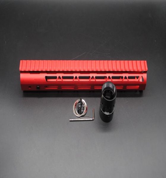 

12039039 inch length ultralight mlok handguard rail float mount system red anodized 223556 ar15 rifle 7316900