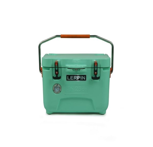 

lerpin ice chest cooler box thermometer 25 quart portable handle rotomolded coolers for picnic camping hiking fishing3033806