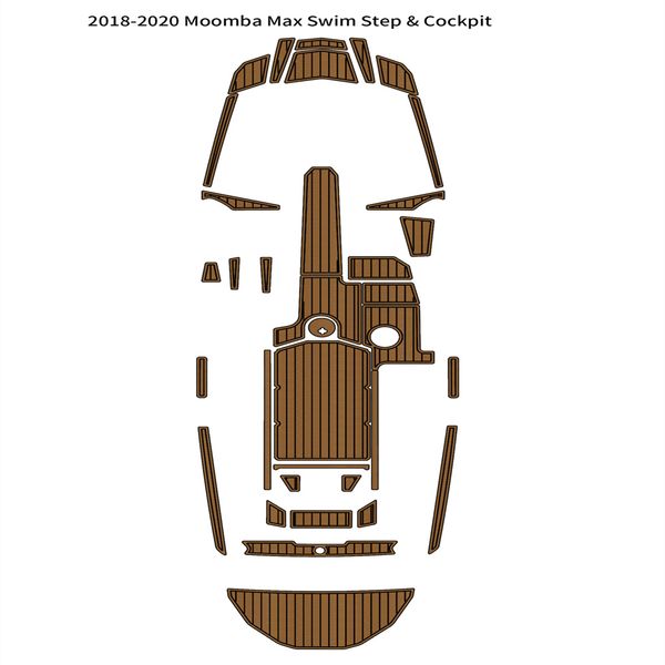 

2018-2020 moomba max swim platform cockpit mat boat eva foam teak deck floor pad