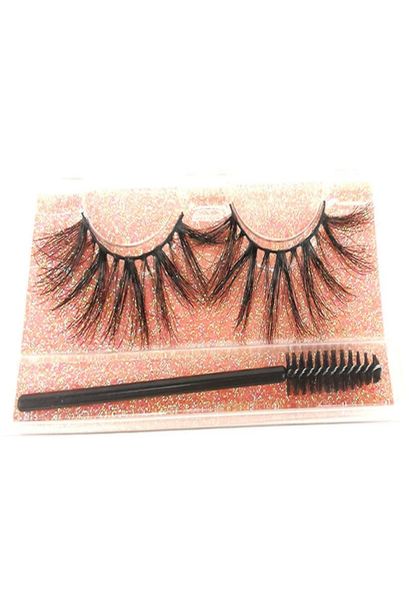 

1 pair 25mm false eyelashes eye lash dramatic long wispy fluffy mink lashes handmade eye lash makeup tools3808646