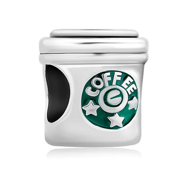 

silver plated star coffee bead european christmas jewelry charm fits for bead women bracelet enamel charm5971614, Black