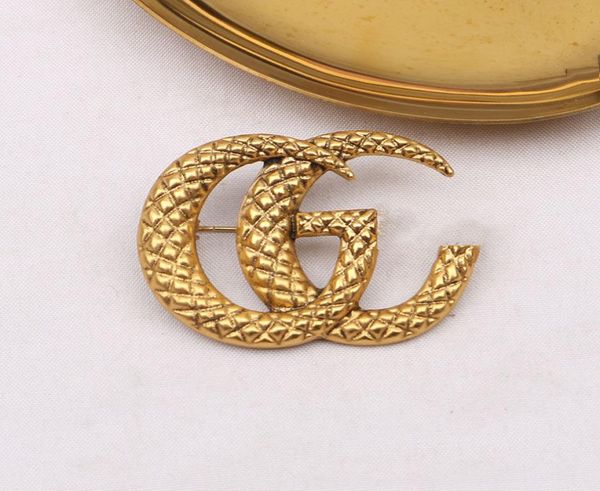 

famous classic gold g brand luxury desinger brooch women rhinestone letters brooches suit pin fashion jewelry clothing decoration 1981305, Gray