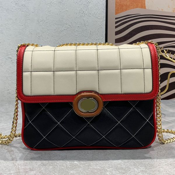 

cross body bag flap chains bags women clutch handbag purse quilted leather split fashion designer woman bag metal interlocking letters large