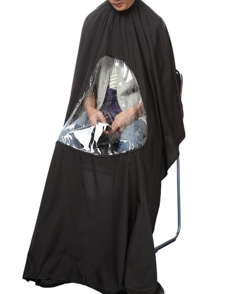 

new 4 colors waterproof view window hair cut hairdressing barbers hairdresser cape gown cloth5807976