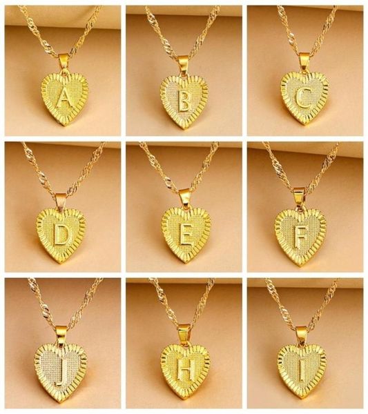 

gold english initial necklace letter heart pendant necklaces chains for women fashion jewlry gift will and sandy7148626, Silver