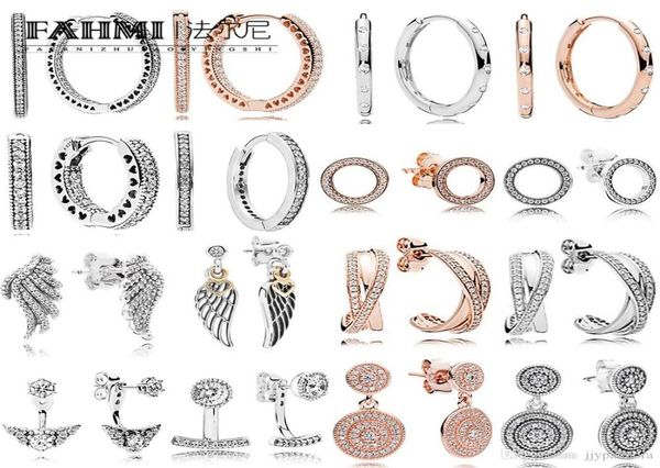 

donia 100% 925 sterling silver charm rose forever studs rose radiant hanging earrings rose entwined hoops droplets earring forever4611959, Black