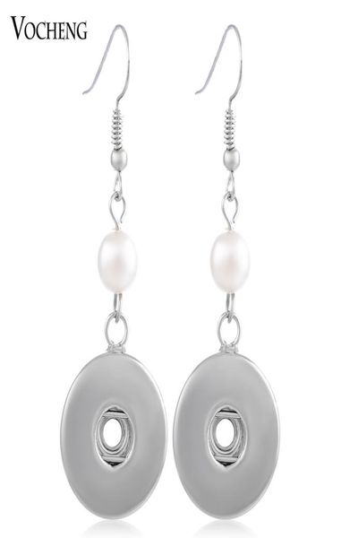 

noosa ginger snap jewelry pearl earring for 18mm button fashion women earring vocheng vk0014109523, Silver