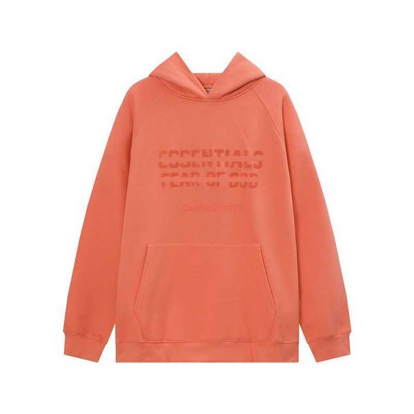 

fog designer ess warm hooded hoodies mens womens fashion streetwear pullover sweatshirts loose hoodies lovers clothing, Black