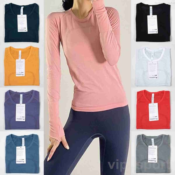 

lady long sleeve sport yoga t-shirts exercise tee shirt gym swiftly tech stretch running define popular athletic tshirt high elasticity, White;red