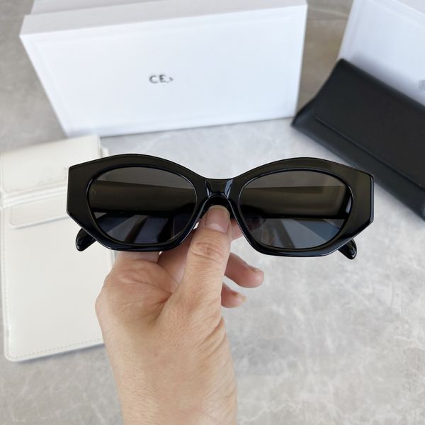 

2023 new triumphal arch designer sunglasses for men women lisa same style polygonal narrow edged sunglasses plank frame, White;black