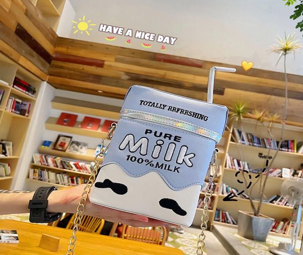 

korean style girls purses and handbags creative milk box crossbody bags for women coin pouch box shoulder bag1863587, Red;black