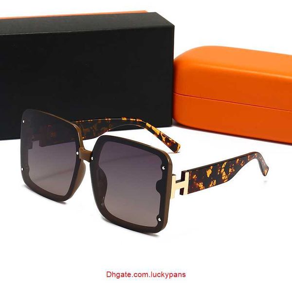 

h orange sunglasses for women fashion accessories classic square frame expresses brand and personality outdoor summer shade uv400 network re, White;black