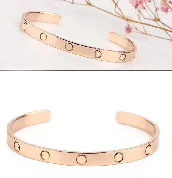 

screwdriver bangle women stainless steel couple gold bracelet fashion jewelry valentine day gift for girlfriend accessories wholes2253919, Black